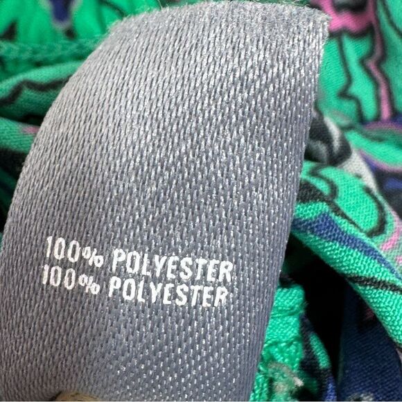 Aerie Paisley Print Harem Jogger Pants Green Pink Blue Small Pull On Elastic - Picture 11 of 12